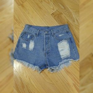 High-Waisted Jean Shorts